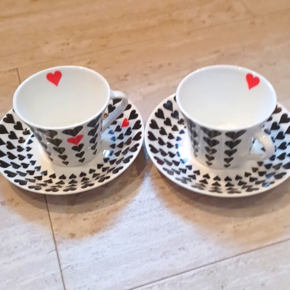 La Petal Other - Set of Two La Petal Designer Bone China Mini Saucer/Plate Set